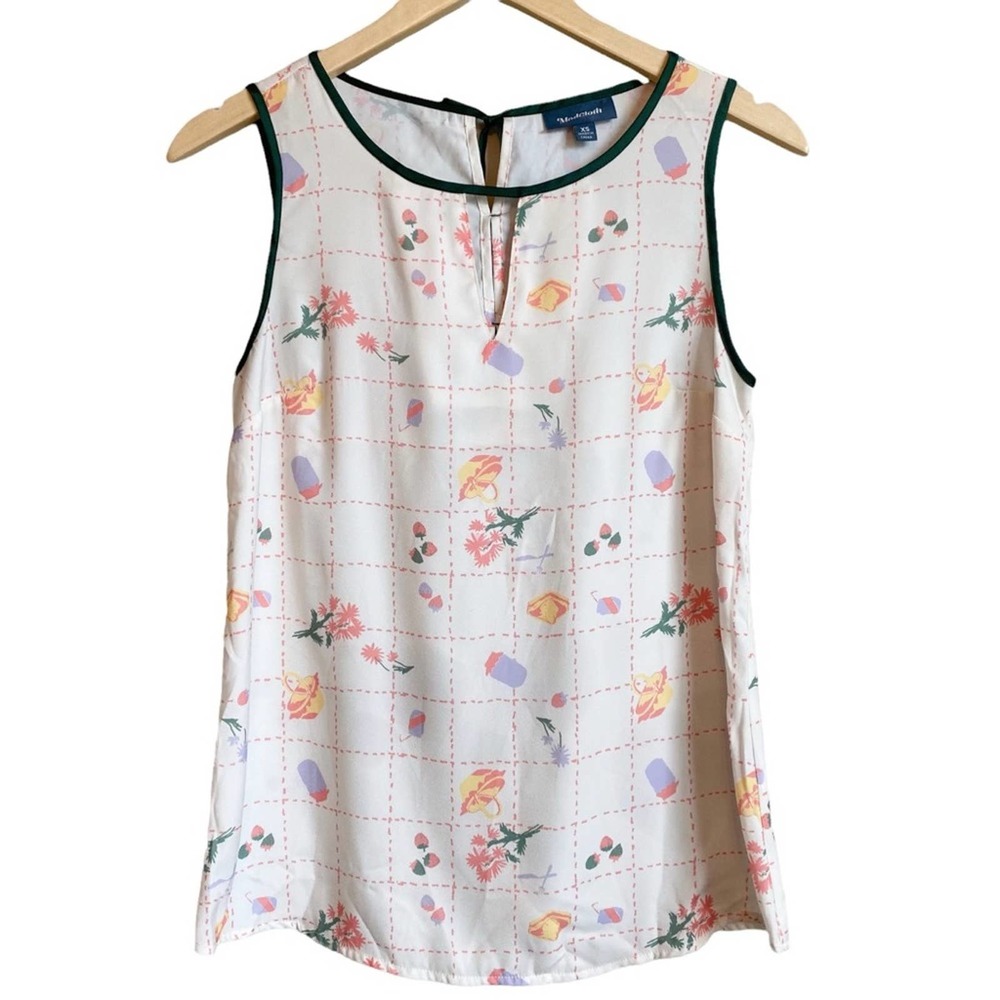 ModCloth Do Right Darling Picnic Sleeveless Top Size XS